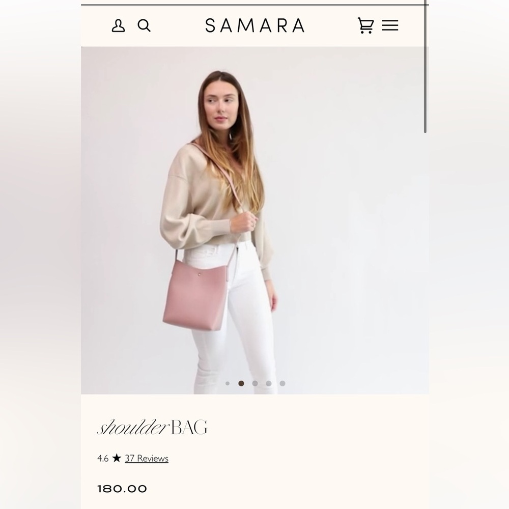Samara Pink blush vegan leather purse